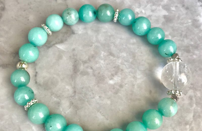 Amazonite & Clear Quartz Bracelet