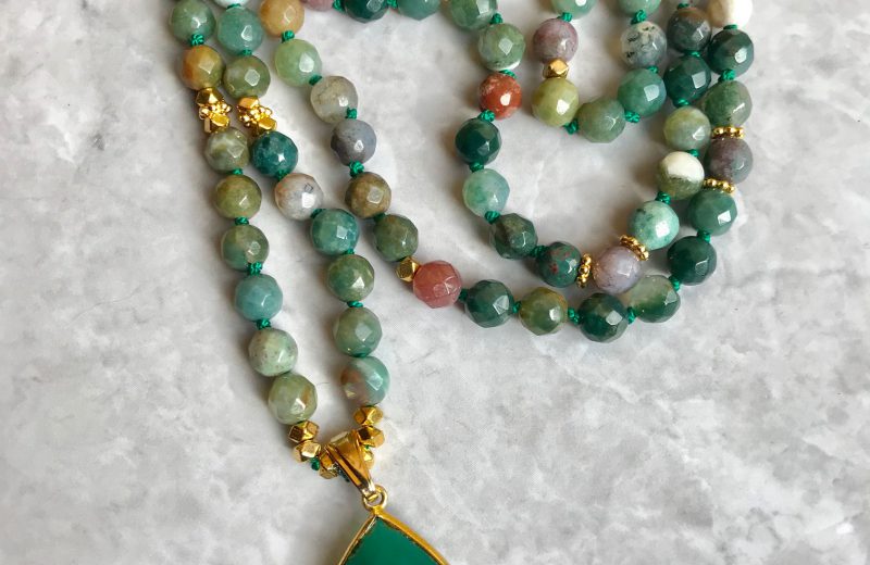 Green Aventurine & Fancy Jasper Mala